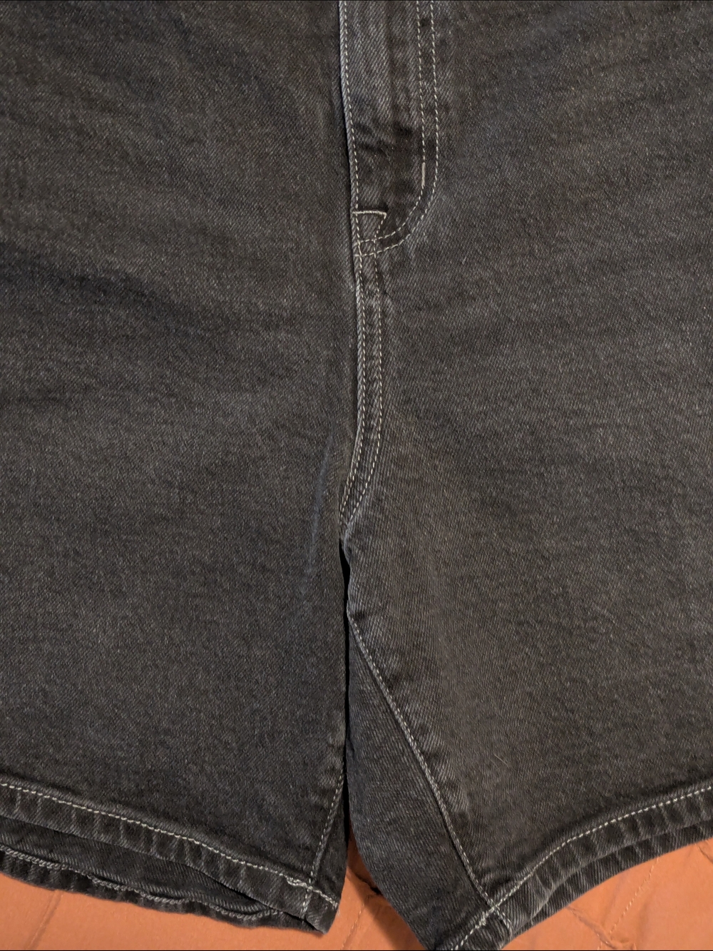 Torrid Be Woman's Carpenter Style Shorts, Charcoal Gray Denim Shorts